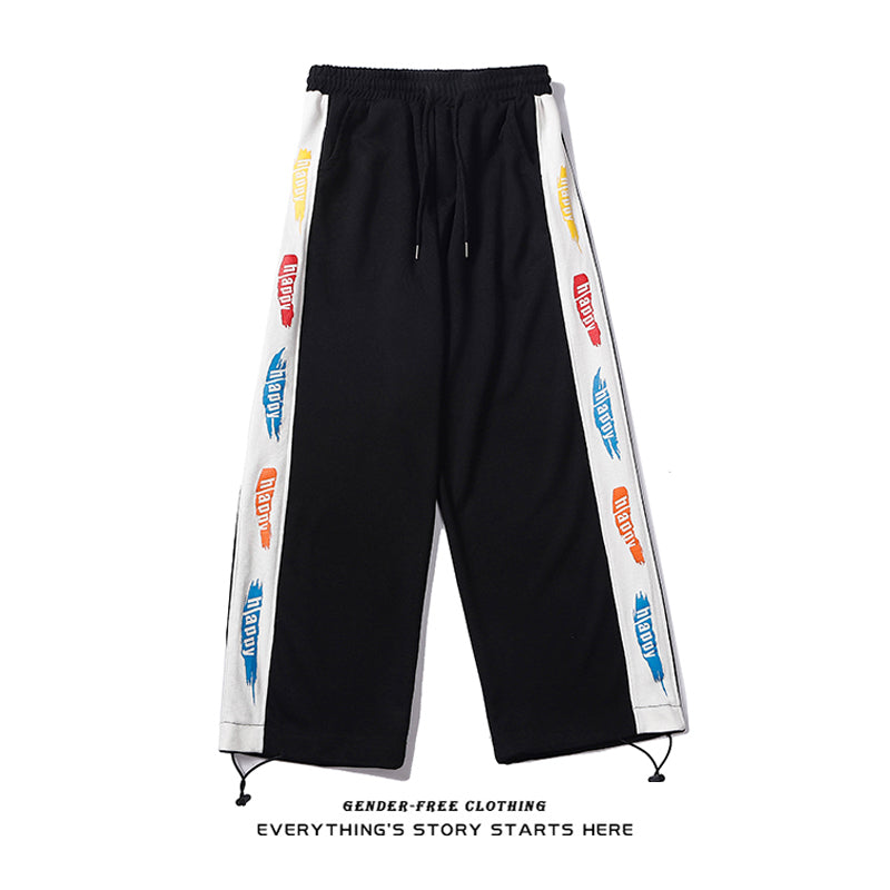 Pantalon imprimé avec pantalons à cordes pour hommes et femmes