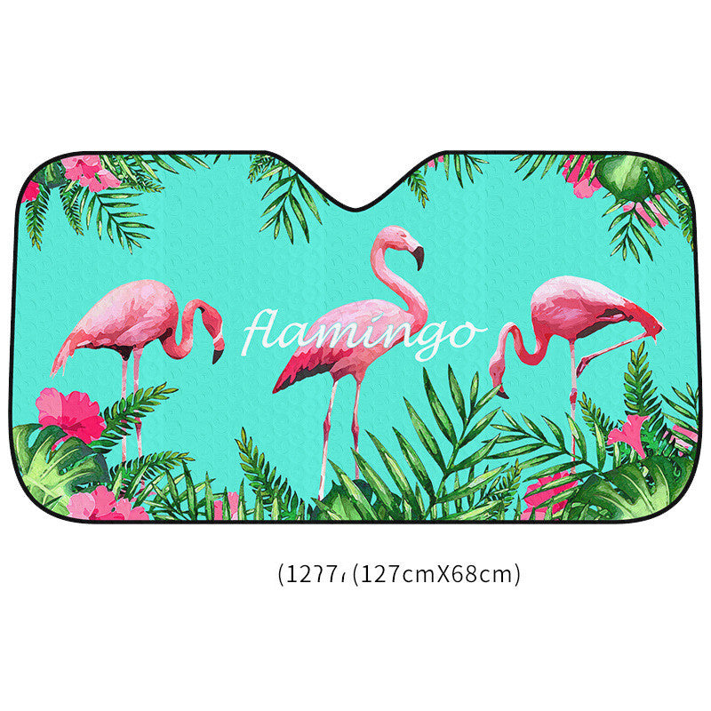 Voiture Sunshade Voiture avec Cartoon Sunshade Avant pliant film d'isolation thermique Bubble aluminium