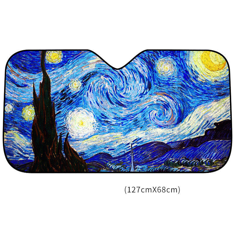 Voiture Sunshade Voiture avec Cartoon Sunshade Avant pliant film d'isolation thermique Bubble aluminium