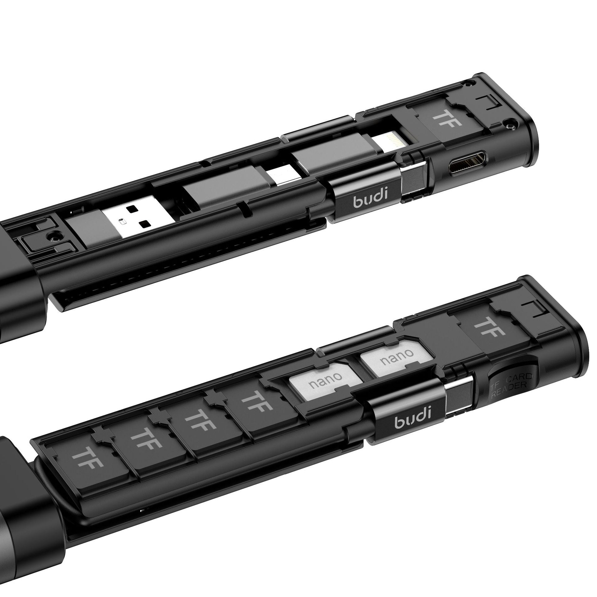 Stockage de cartes intelligentes BUDI 9-en-1 multifonctions