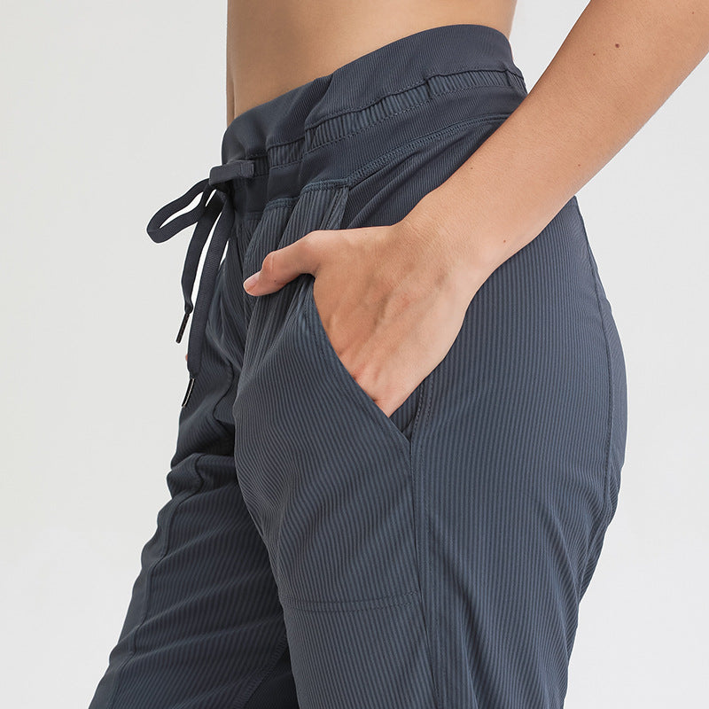 Pantalon de yoga de poche de fitness de sport lisse