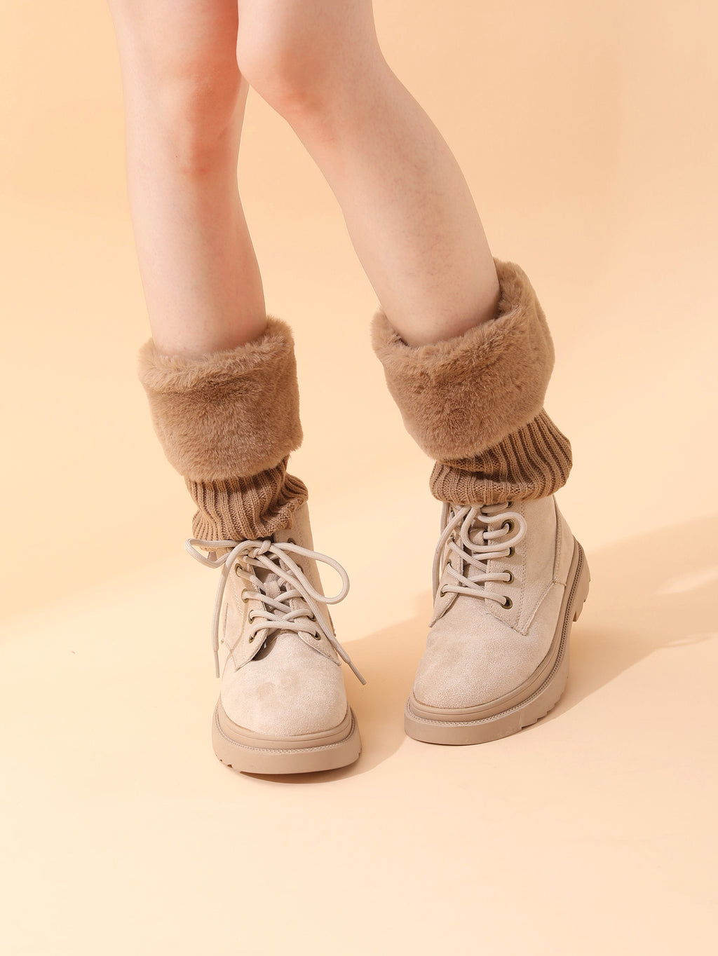 Style de mode Automne d'hiver Thermique Manches tricotées Acrylique Leg Guard Chaussettes de guerre