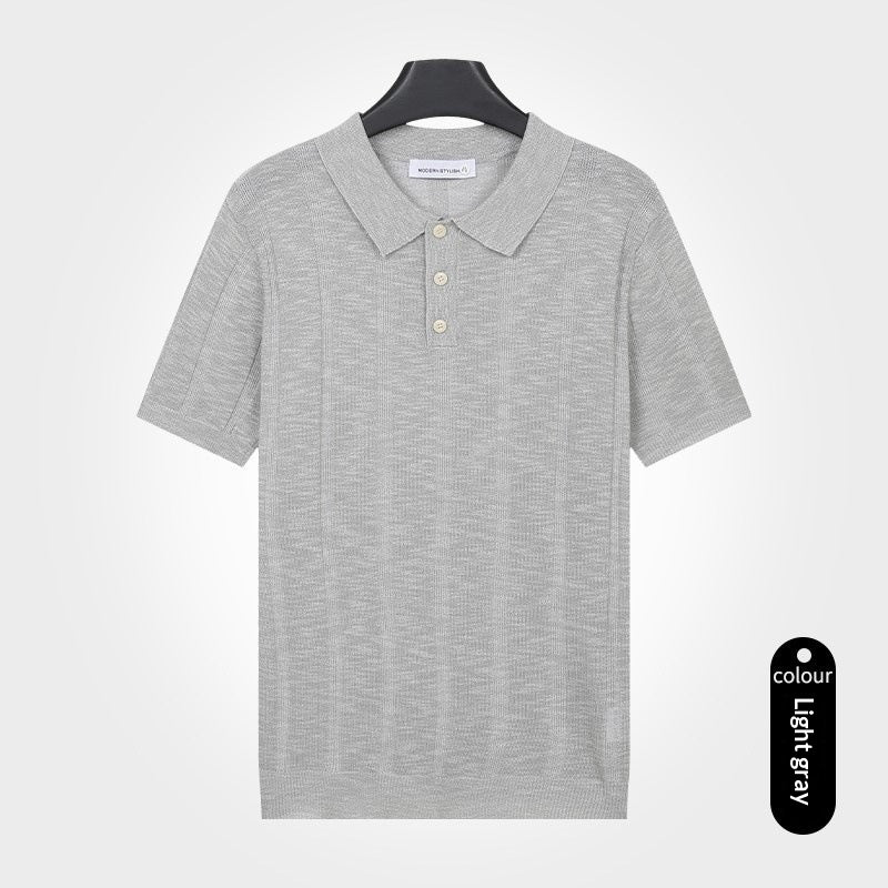 T-shirt à manches courtes tricoté casual pour hommes