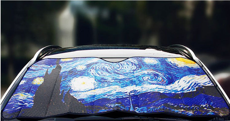 Voiture Sunshade Voiture avec Cartoon Sunshade Avant pliant film d'isolation thermique Bubble aluminium