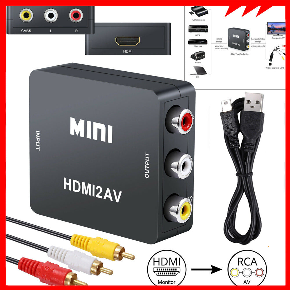 1080P Hdmi Pour Rca Av Converter Composite Cvbs Adaptateur vidéo audio