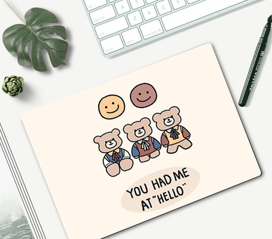 Cute Cartoon Girl Petit Ins Wind-Shaped Mouse Pad Wrist Computer Notebook Jeu Créatif Un