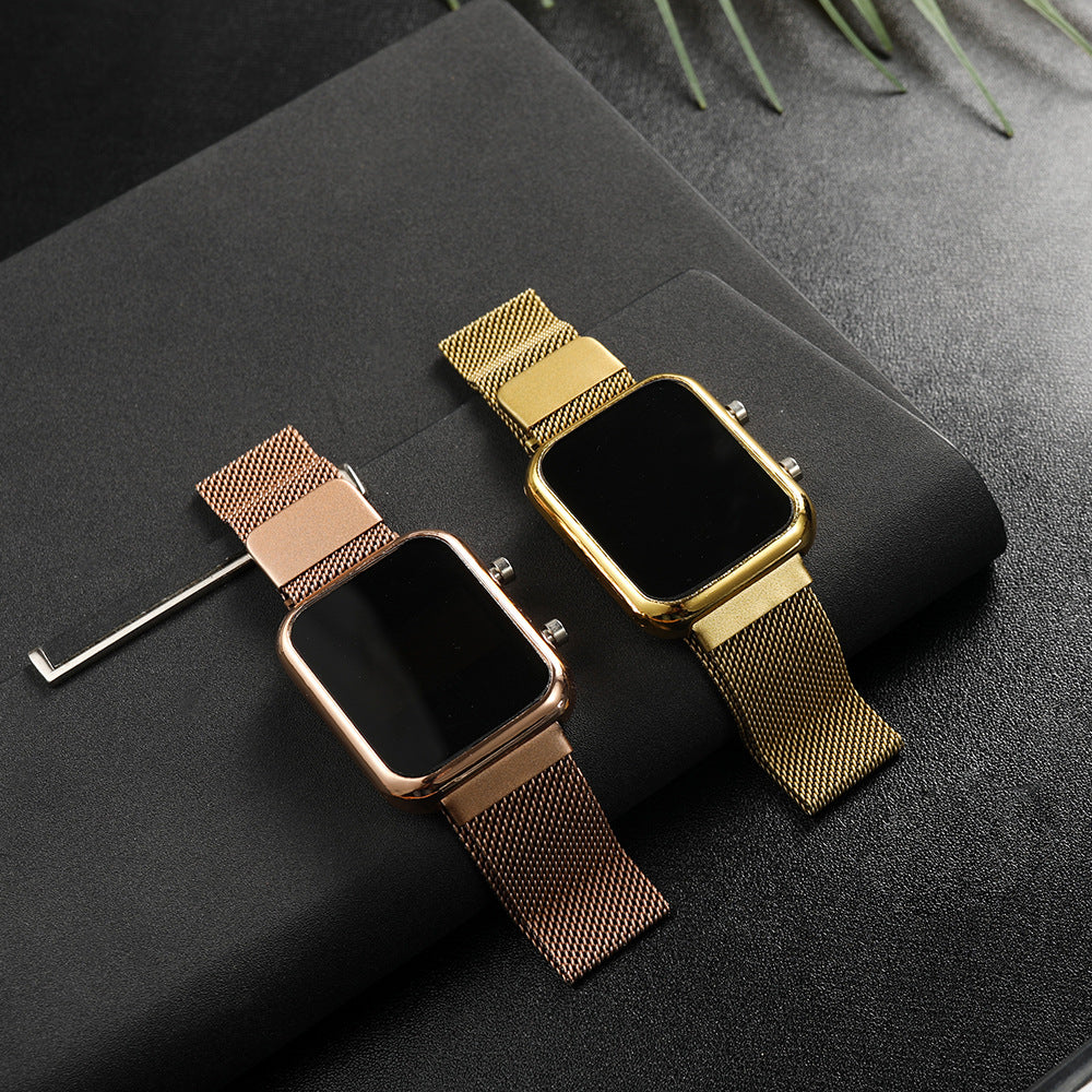 Lumineux Led Étudiant Magnet numérique Buckle hommes montre électronique