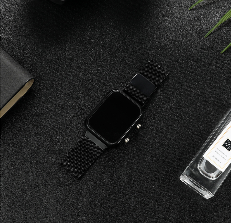 Lumineux Led Étudiant Magnet numérique Buckle hommes montre électronique