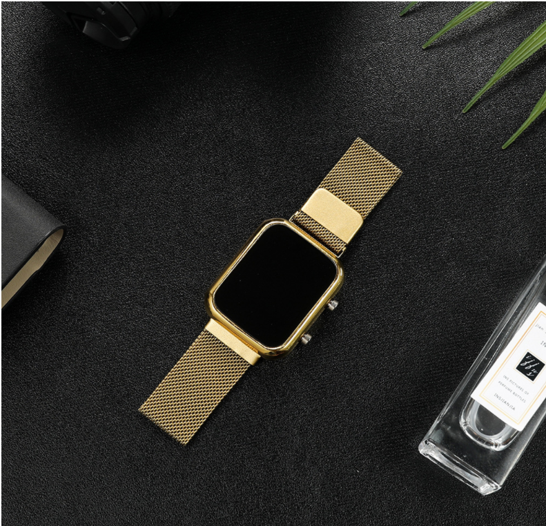 Lumineux Led Étudiant Magnet numérique Buckle hommes montre électronique