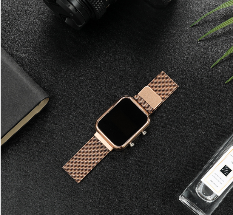 Lumineux Led Étudiant Magnet numérique Buckle hommes montre électronique