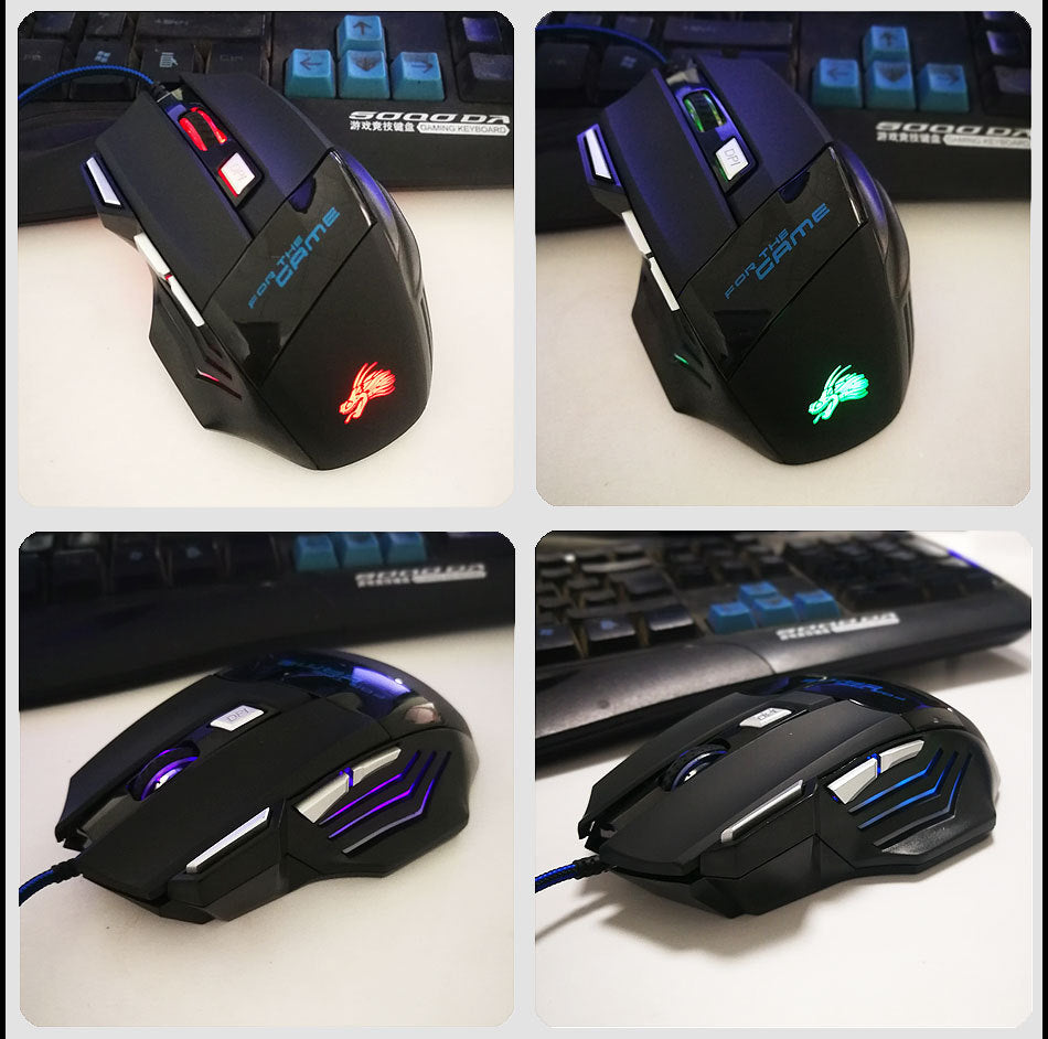 Souris de jeu USB couleur 7 boutons