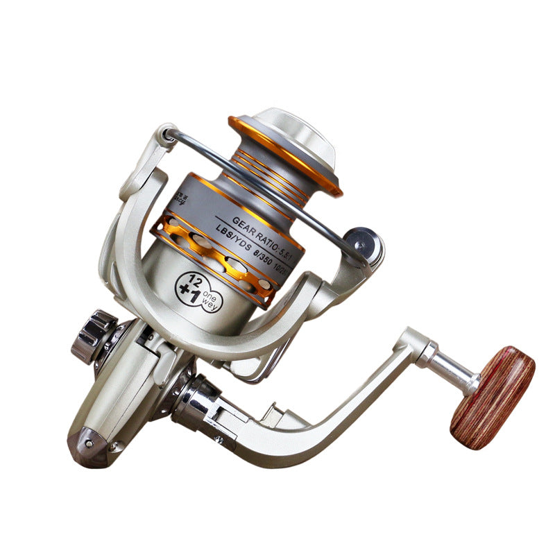 Bobine de pêche à la tête métallique