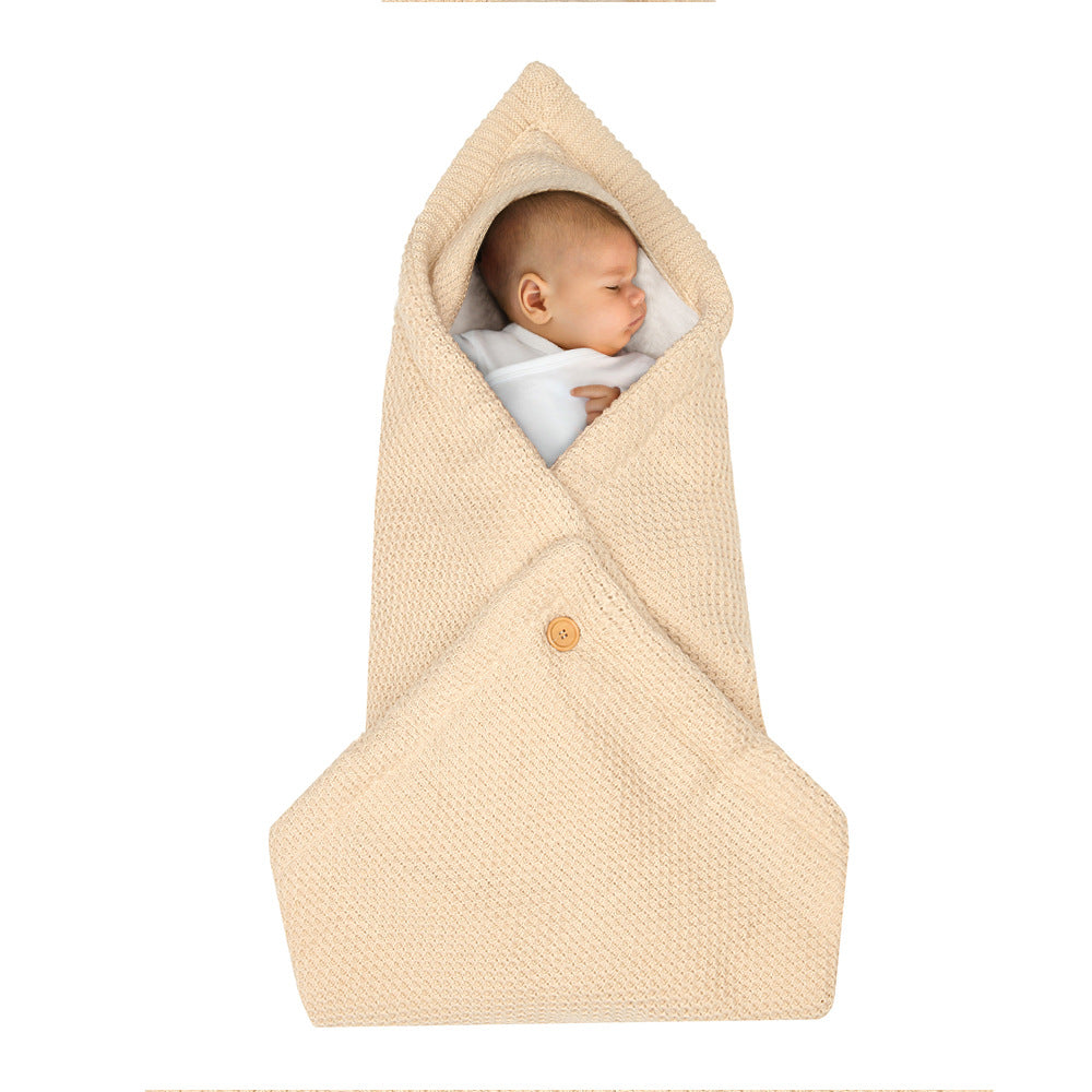 Poussette multi-usages Poussette épaisse en tricot Bouton sac de couchage Couverture