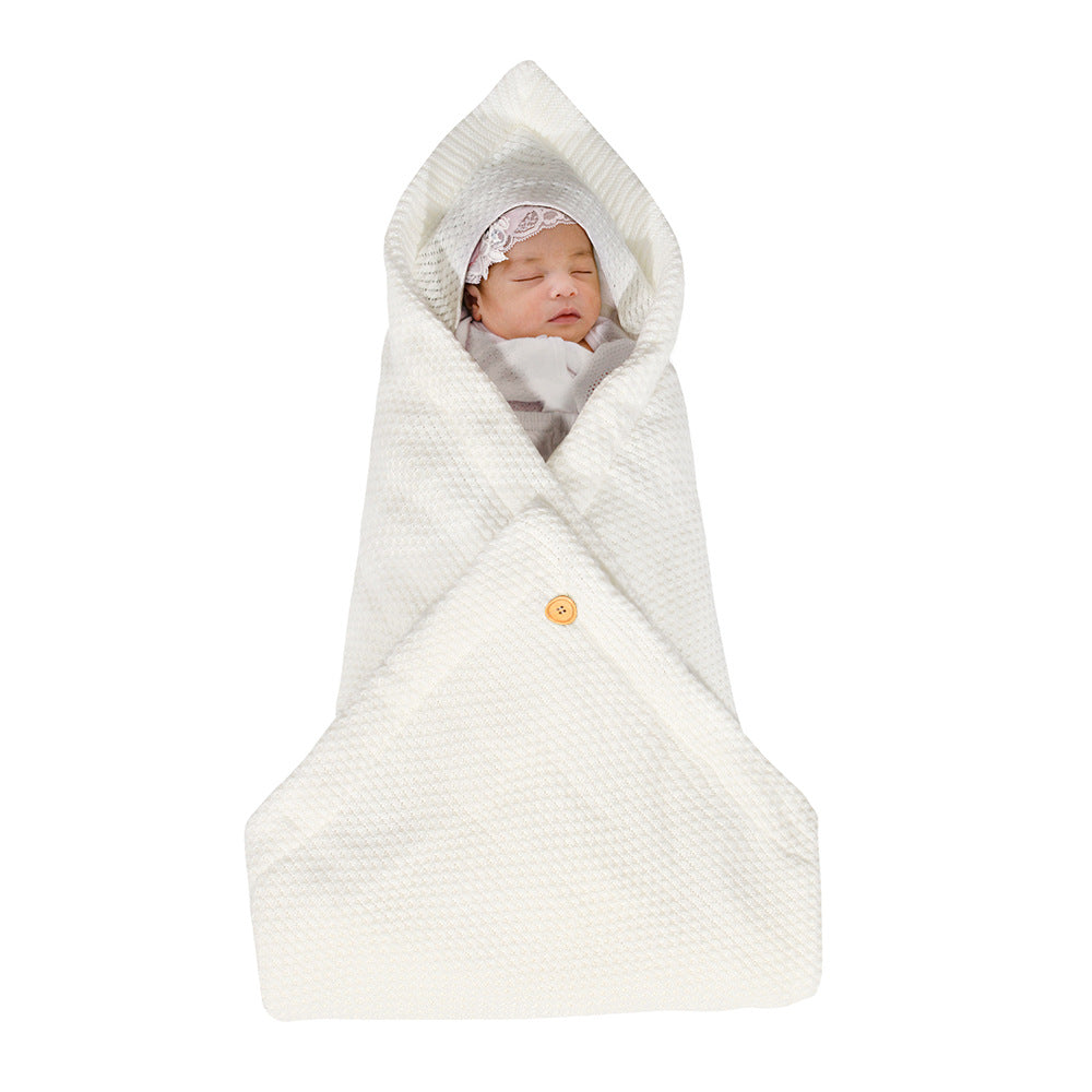 Poussette multi-usages Poussette épaisse en tricot Bouton sac de couchage Couverture
