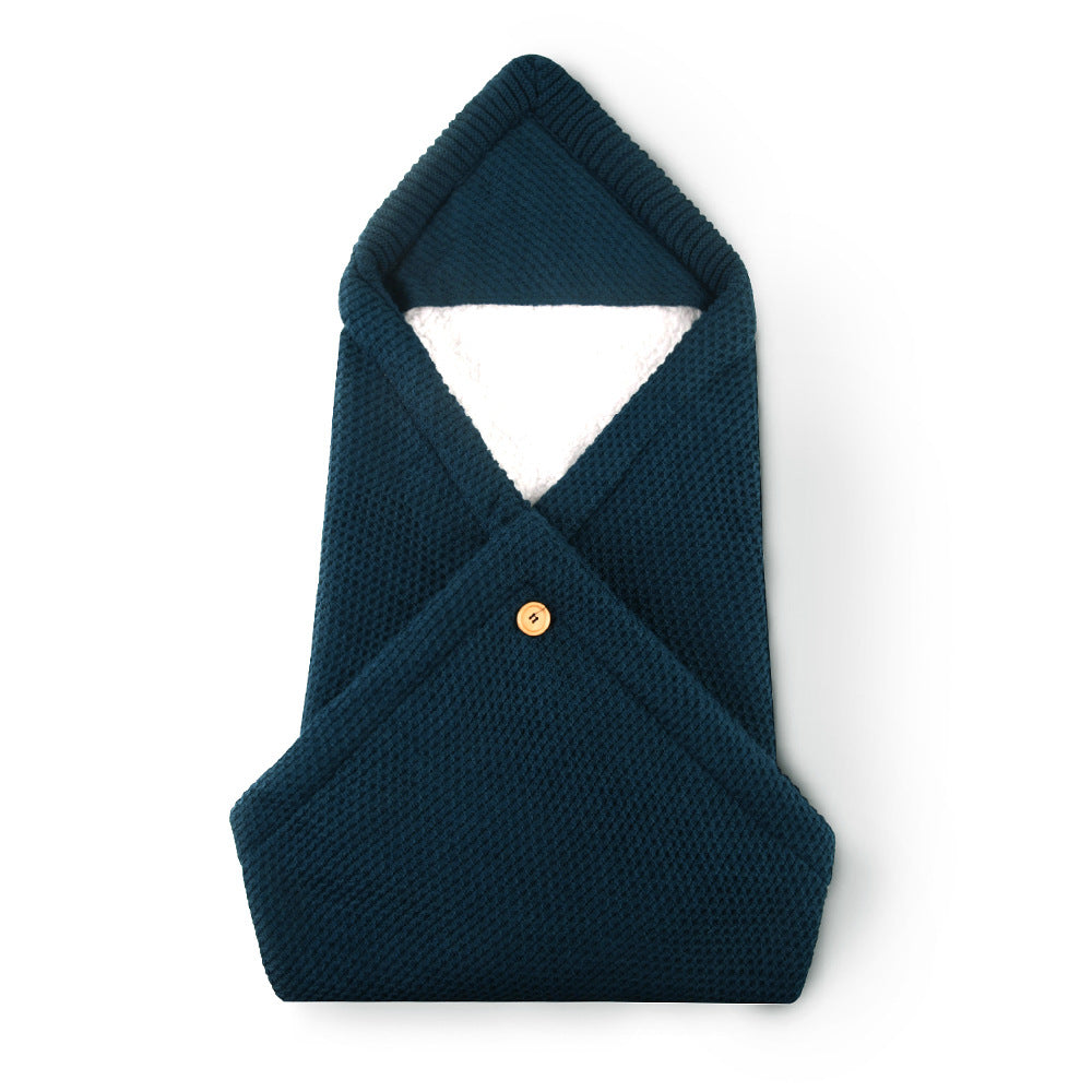 Poussette multi-usages Poussette épaisse en tricot Bouton sac de couchage Couverture