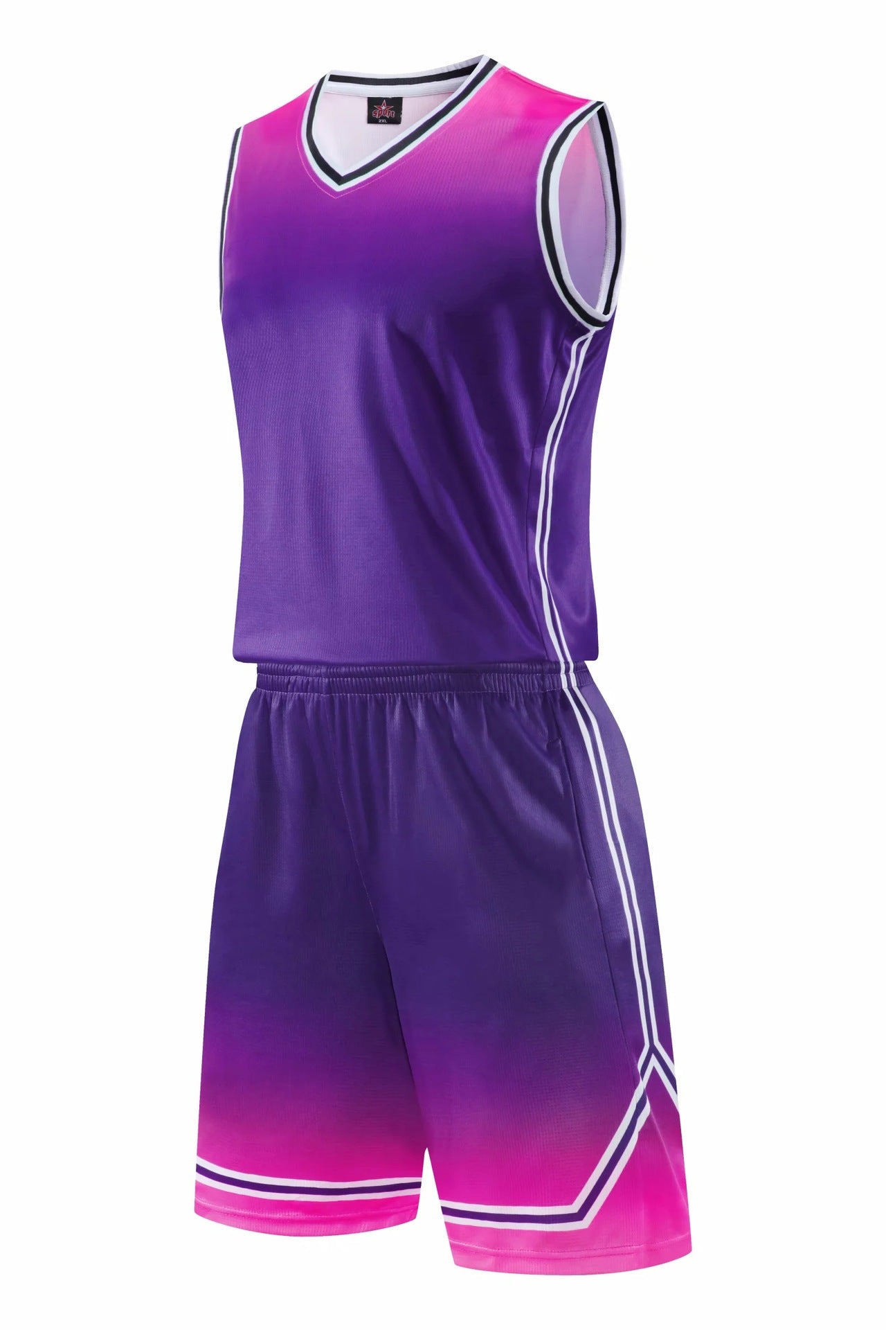 Gradient Basketball Uniforme Sportuaire Costume Enfants Adult Sweat Absorbent Basketball Uniforme