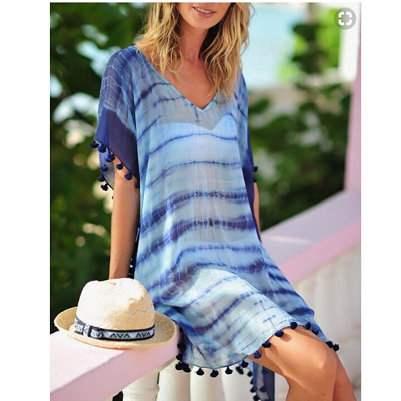 Blouse de plage en mousseline
