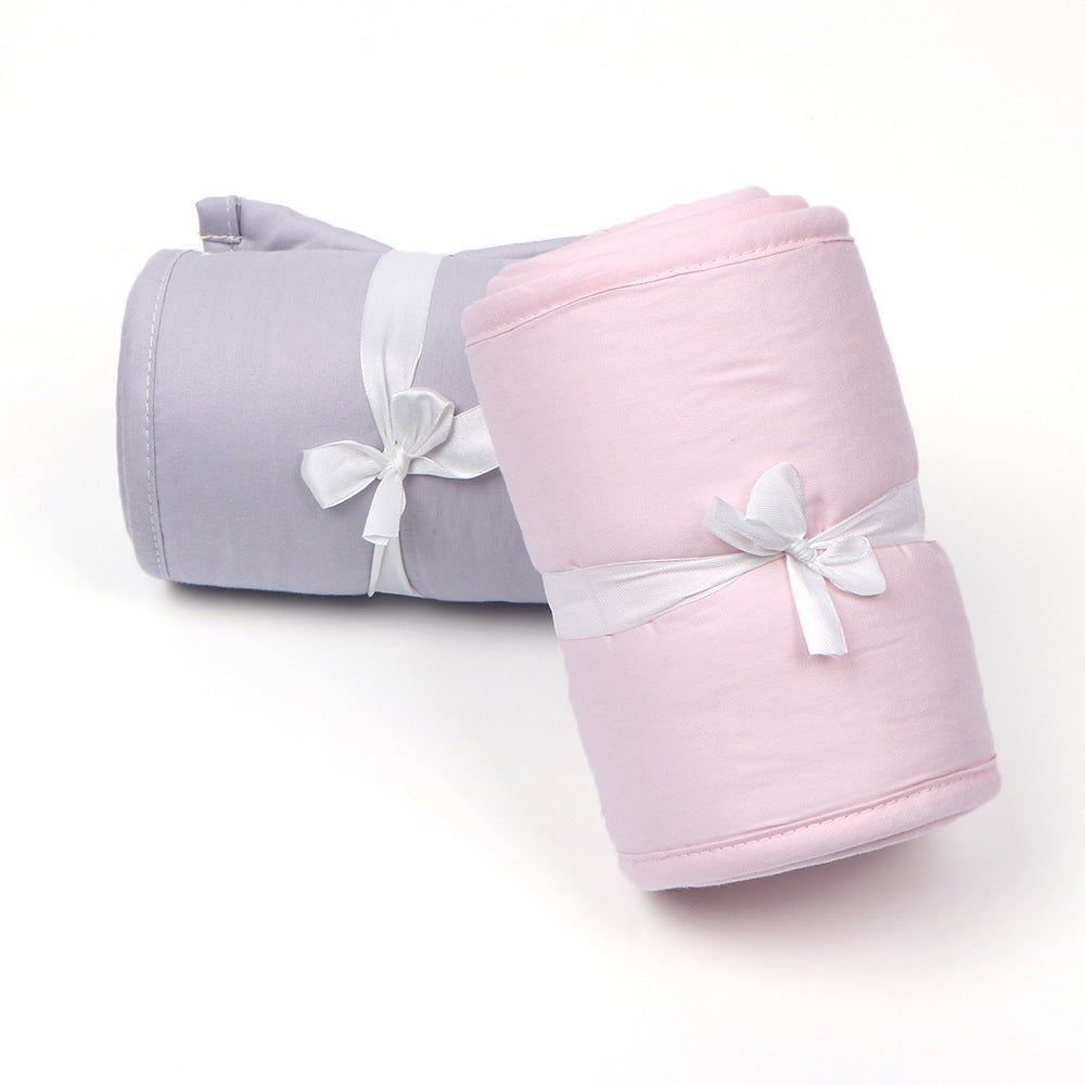 Couverture de bande anticollision de lit de couleur solide pour bébé