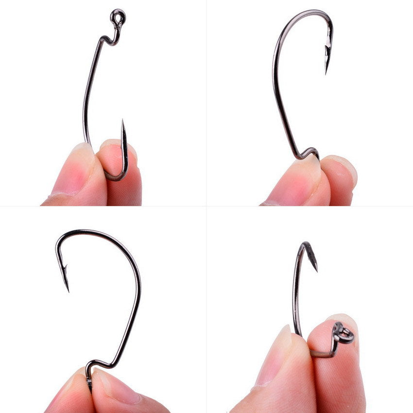 Acier à haute teneur en carbone Soft Insect Lure Bait Sea Fishing Grouper Narrow Large Belly Crane Crochet F