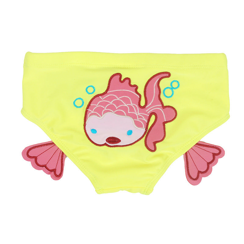 Bébé Natation Trunks mignon brodé Double pont 1-3 ans garçons et filles apprendre la natation