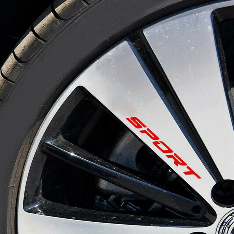 4 Pcs Autocollant de voiture Sport Font Car Sticker de corps de voiture
