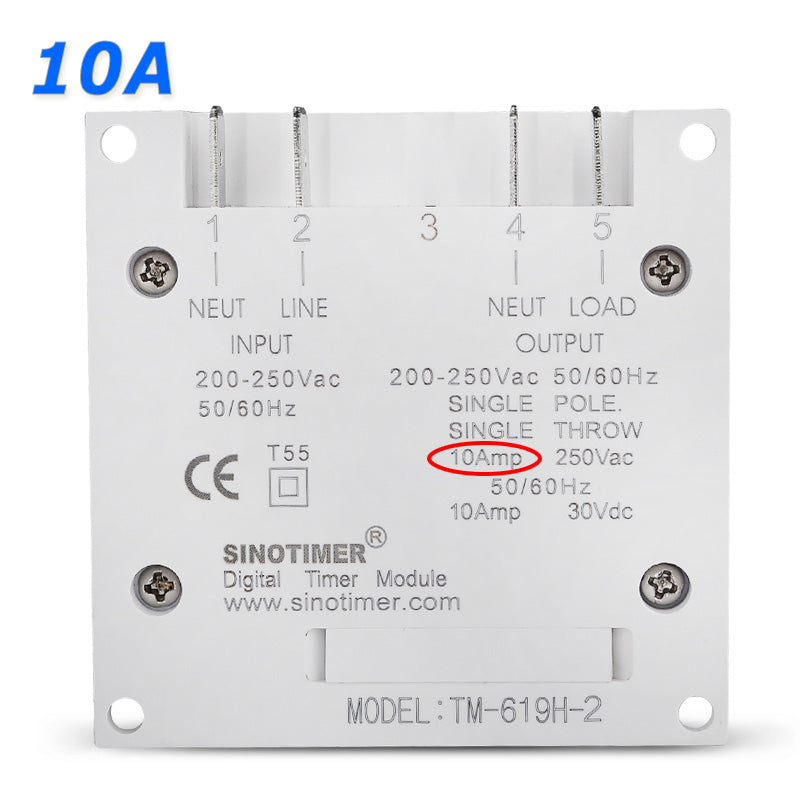 TM-619H-2 30A 230V AC 7 jours par semaine Temps programmable
