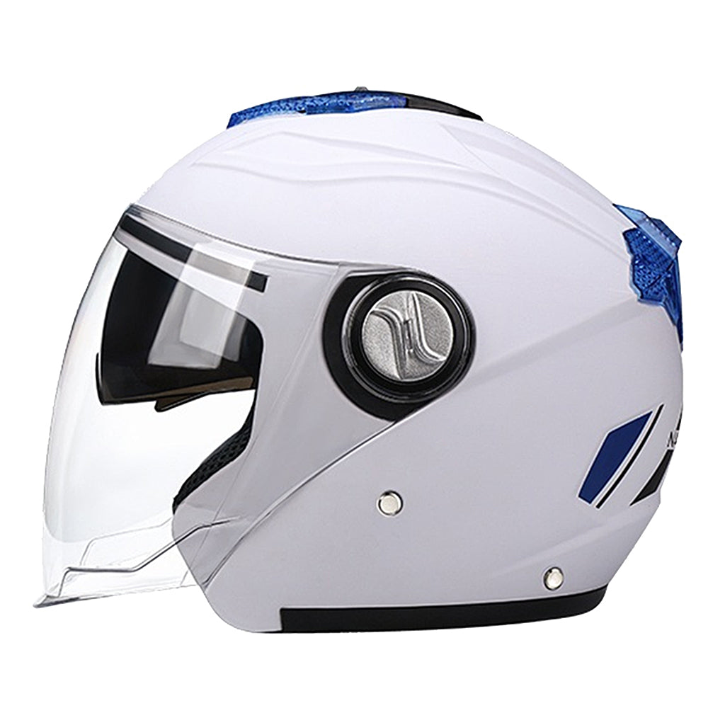Casque de vélo électrique à deux miroirs Hommes et femmes Chaud et froid Hiver Cap Batterie C