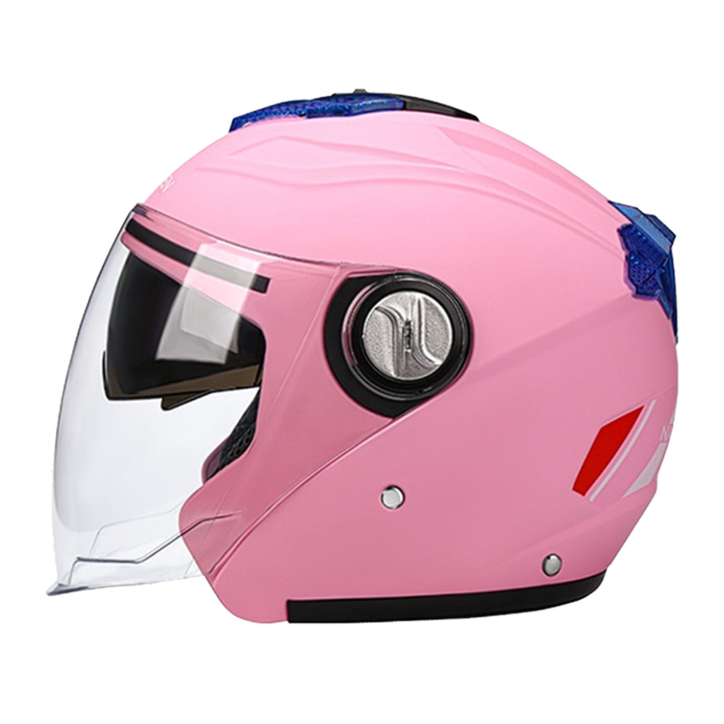 Casque de vélo électrique à deux miroirs Hommes et femmes Chaud et froid Hiver Cap Batterie C