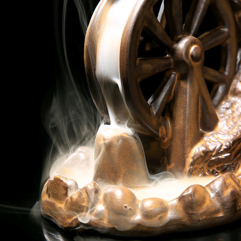 Encens de fumée de flux de céramique Burner Indoor Creative Aromatherapy Burner Ornaments O