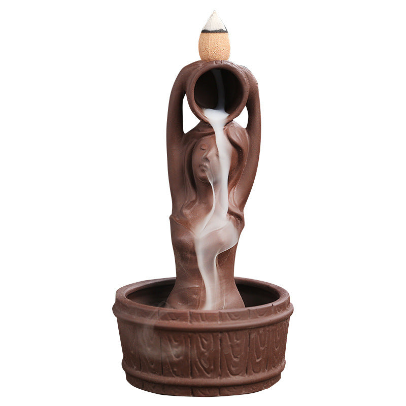 Produit Purple Sand Backflow Smoke Aromatherapy Poêle Creative Sirmaid Bath Tower Cigarett