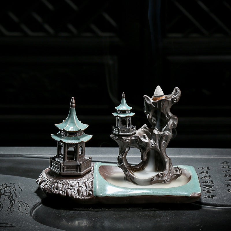 Ge Kiln Backflow Burner Zen Ceramic Creative Table Decoration Indoor Pan Incen