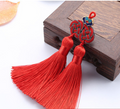 Double argent Knot Double pendentif de bijoux en tassel