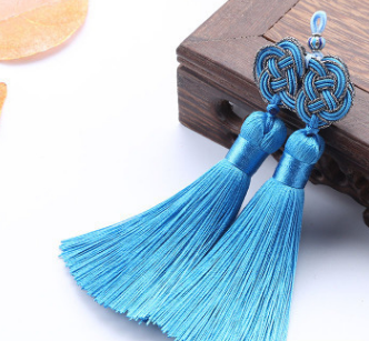 Double argent Knot Double pendentif de bijoux en tassel