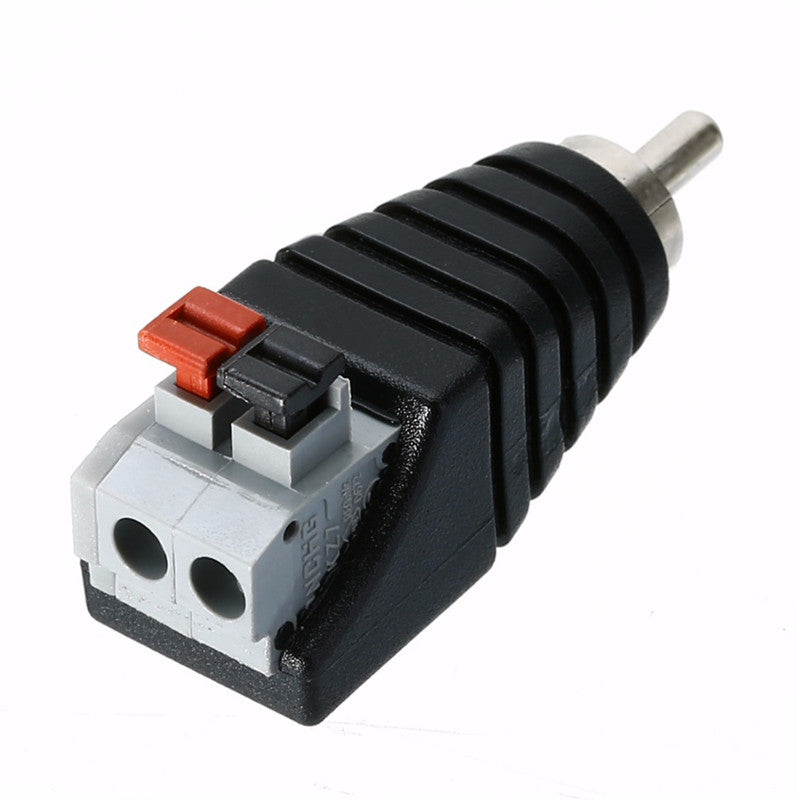 Mayitr 1pc haut-parleur RCA connecteur universel fil A V câble à audio mâle RCA adaptateur Jack P