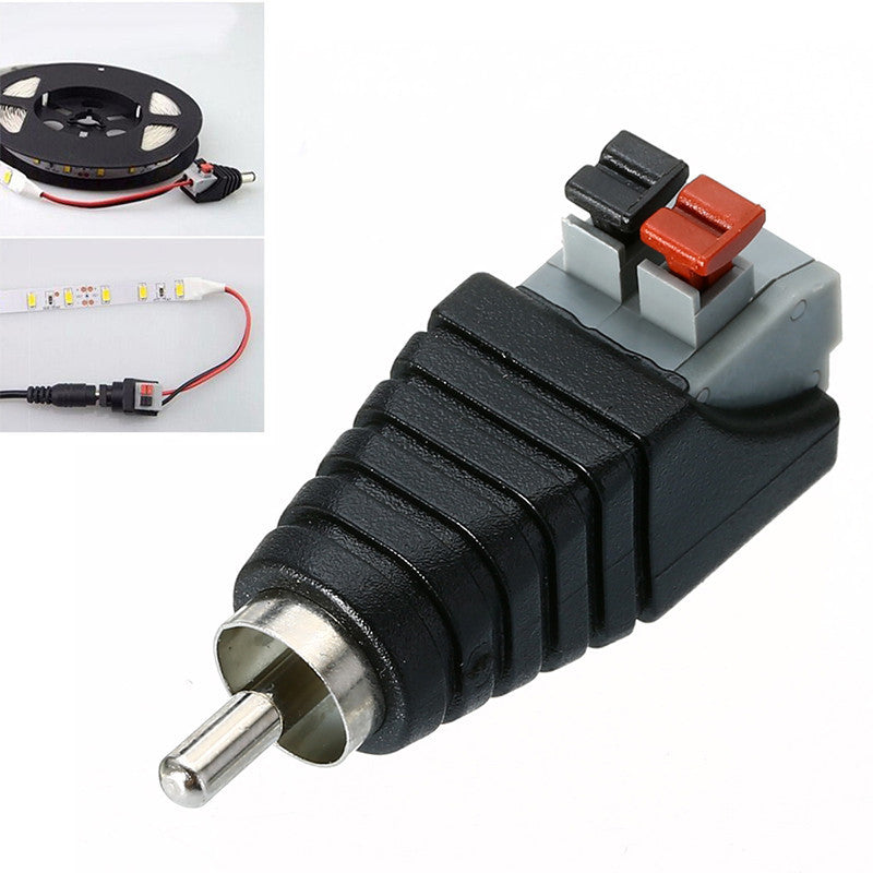 Mayitr 1pc haut-parleur RCA connecteur universel fil A V câble à audio mâle RCA adaptateur Jack P