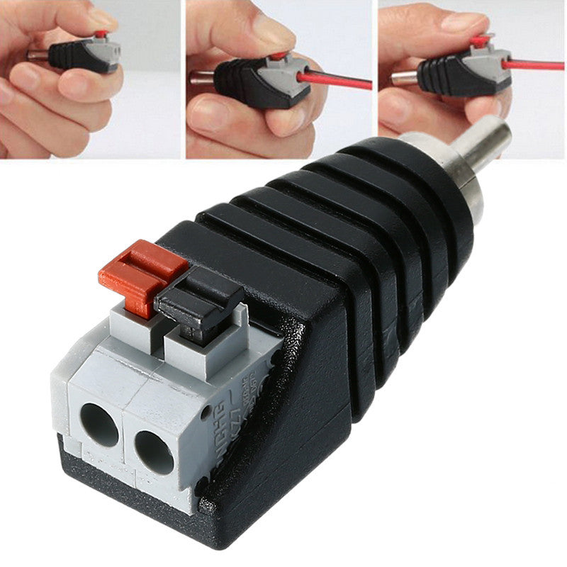 Mayitr 1pc haut-parleur RCA connecteur universel fil A V câble à audio mâle RCA adaptateur Jack P