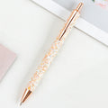 Ins Metal Pen Pu Bag Diamond Pen Sequin Presse Stylo personnalisé multi-couleur Presse Ballpoint P