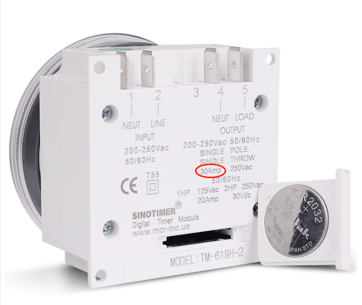 TM-619H-2 30A 230V AC 7 jours par semaine Temps programmable