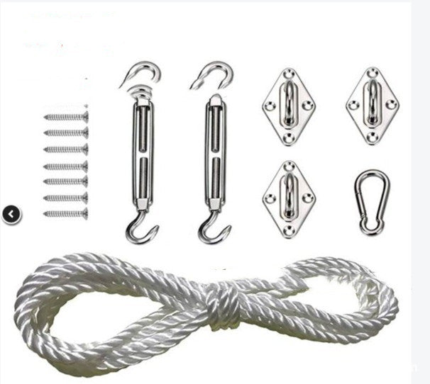 8Pcs Acier inoxydable Silver Shade Shade Shade Canopy Fixation Accessoires Kit Accessoire Safety Sun