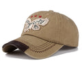 Vieille Cowboy lavé Casquette de baseball Brodée Casual Curvetail