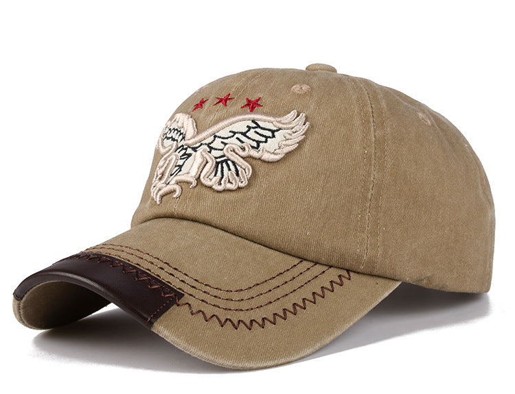 Vieille Cowboy lavé Casquette de baseball Brodée Casual Curvetail