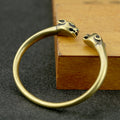 Bracelet en laiton punk Leopard pour hommes