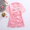 European And American Nightgown Pajamas Ice Silk Broderie Lettre Dentelle Peignoir Servir à domicile