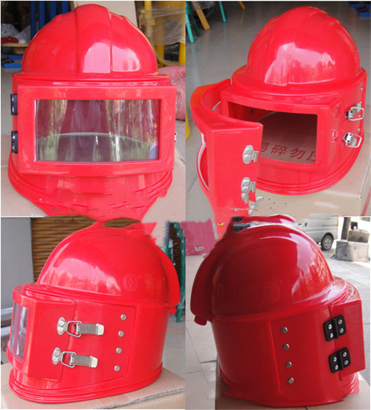 Casque de sablage à source d'oxygène