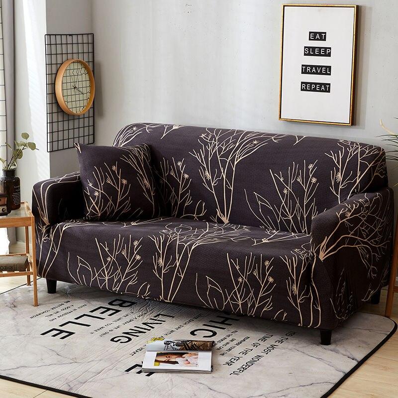 Housse de canapé à coussin imprimé