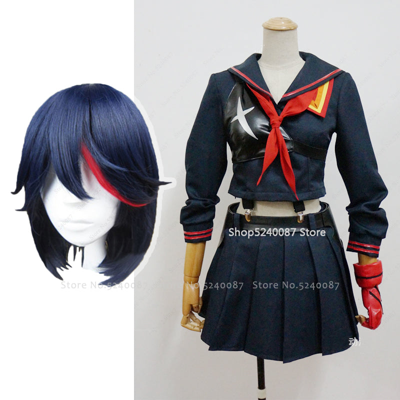 Costume Cosplay T-Shirt Jupe Sailor-Suit School-Uniform Ryuko Kill-Matoi Japanese-Anime