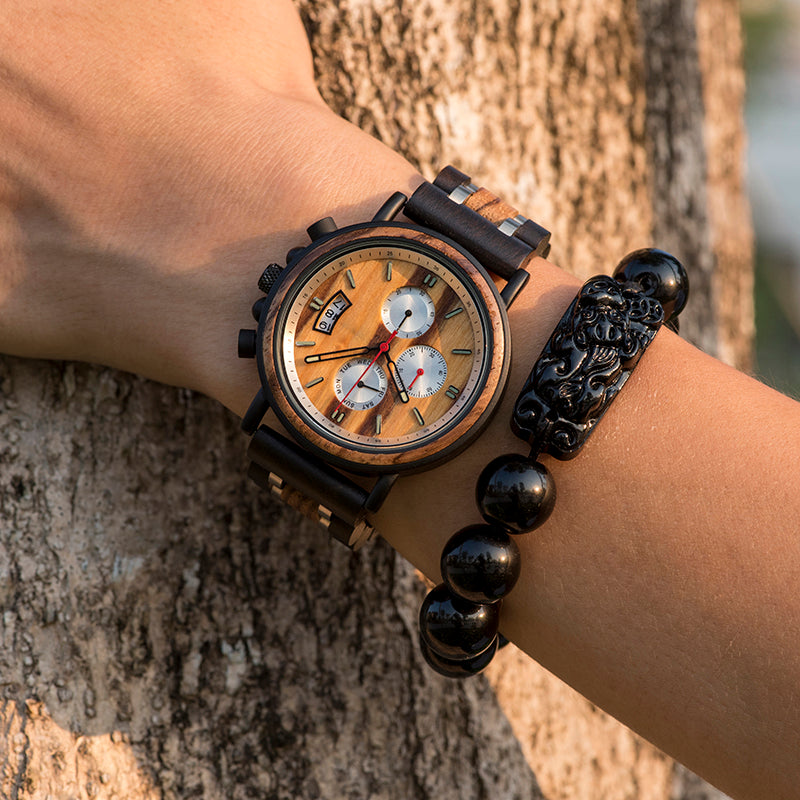 Montre Quartz à l'épreuve de l'eau, fabriquée à la main pour hommes