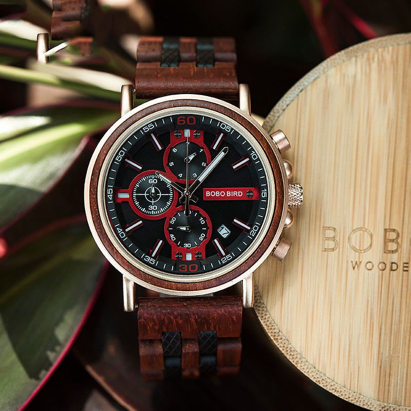 Montre Quartz à l'épreuve de l'eau, fabriquée à la main pour hommes