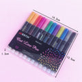 Stylo Contour 12 Couleur double ligne stylo clignotant stylo marqueur