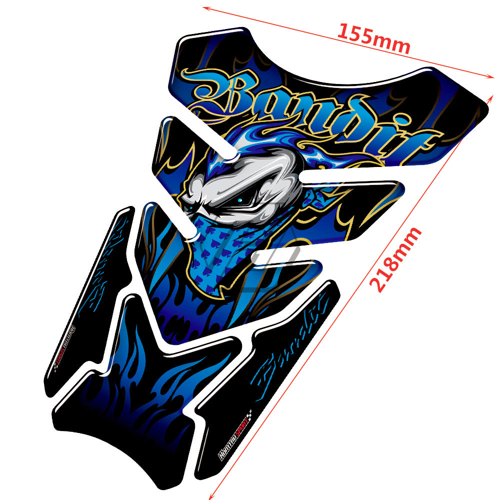 Sticker de réservoir de carburant de moto Sticker de poisson Bone Sticker décoratif